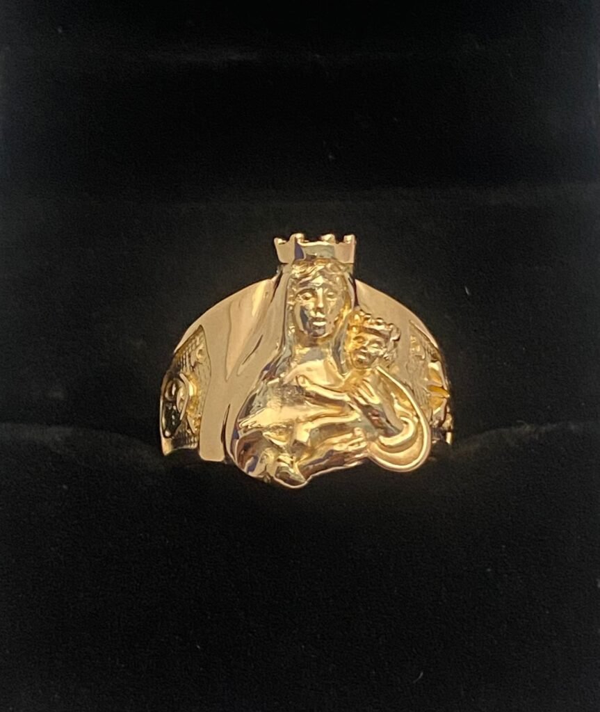 Anillo Virgen Del Carmen Oro18k